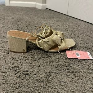 Sam and Libby ankle wrap heels